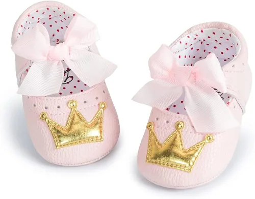 Miamooi Zapatos planos Mary Jane para bebés y niñas zapatos de vestir con lazo princesa boda fiesta zapatos de primera calidad antideslizantes suela