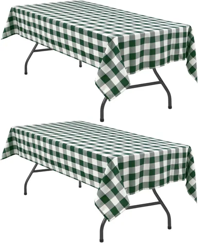 Miniatura 13 de Hiasan - Mantel rectangular a cuadros - Mantel lavable resistente a las manchas, al agua y a las arrugas, para comedor, 54 x 80 pulgadas