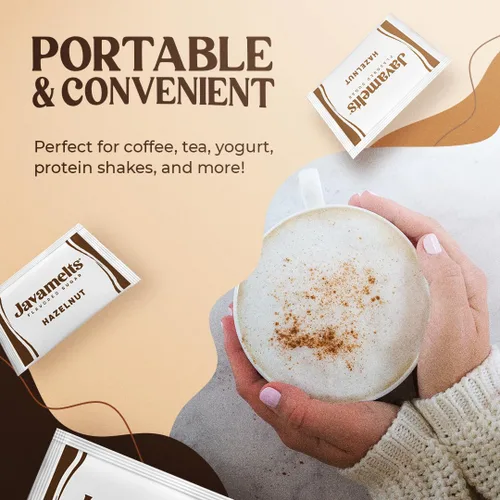 Miniatura 3 de Javamelts Paquetes de azúcar con sabor a avellana Azúcar de caña pura para hornear, sustituto del jarabe de café, cócteles, té, sin OMG, sin