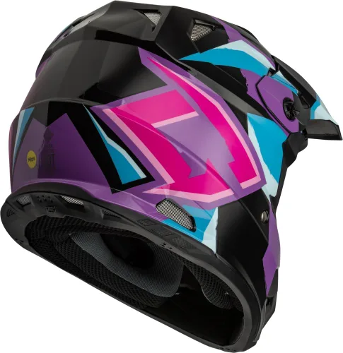 Miniatura 2 de GMAX MX-96S - Casco Splinter (negro/púrpura/azul, talla M)