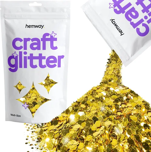 Miniatura 35 de Hemway Craft Glitter - Rojo Copos de lentejuelas metálicas de varios tamaños para manualidades de resina y epoxi Suministros para vasos
