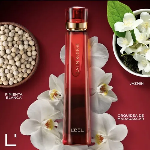 Miniatura 3 de Made In Colombia Boutique L'bel SATIN ROUGE Eau de Parfum pour Femme - Perfume por L'BEL PARIS 1.7 Oz (1.7 Oz)