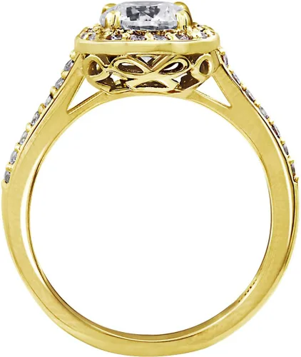Miniatura 3 de Tienda Essentials Anillo redondo de plata de ley chapada en platino o oro hecho con circonitas Infinite Elements, (anteriormente colección Tienda)