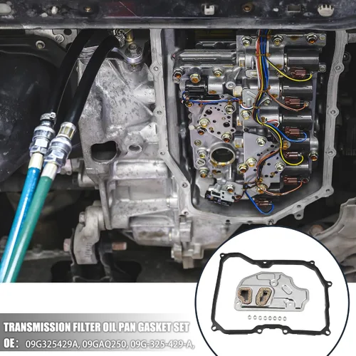 Miniatura 2 de X AUTOHAUX 09G325429A 09GAQ250 Juego de juntas de cárter de aceite de filtro de transmisión de coche para Volkswagen Beetle 2.5L 2006-2008
