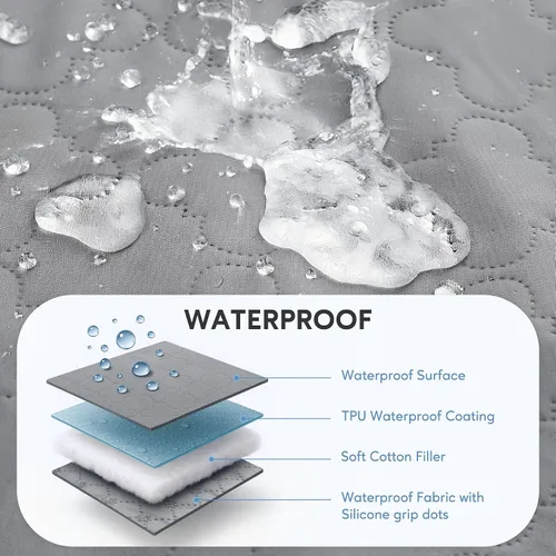 Miniatura 2 de Funda impermeable para sofá para mascotas, manta antideslizante para cachorro, gato, lavable, protector de sofá a prueba de fugas para sofá
