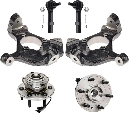 Miniatura 248 de Detroit Axle - Kit de nudillos de dirección delantera izquierda para Ford Edge Lincoln MKX 07-10, cojinete de rueda del lado del conductor, nudillo