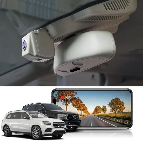 Miniatura 10 de Fitcamx Dual 2160P+1080P Dash Cam se adapta para Mercedes-Benz GLE GLS 2016-2019 (Modelo A) W166 X166, aspecto de fábrica OEM, video HD de 2 vías