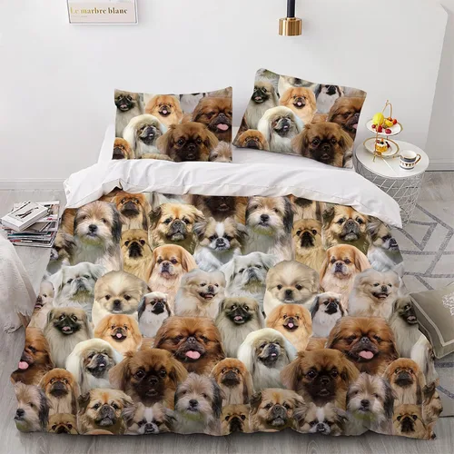 Miniatura 7 de Juego de funda de edredón de Malinois belga, juego de ropa de cama decorativo de 3 piezas con 2 fundas de almohada, funda de edredón suave, juego