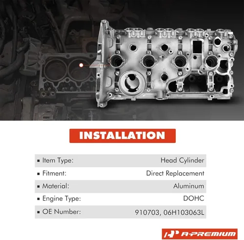 Miniatura 3 de A-Premium Culata compatible con Audi A3 2008-2013, A4 2009-2015, Q3 2015-2017, Q5 2011-2015, TT 2011-2014, TT Quattro 2011-2014, L4 2.0L, DOHC