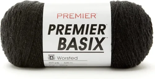 Miniatura 47 de Premier Yarns Basix, hilo de estambre sólido, hecho de acrílico, hilo ideal para ganchillo y tejer, Pecan, 359 yardas 1115-35 Pecan