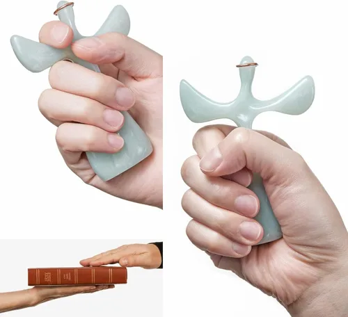 Miniatura 4 de Cruz de oración, diseño cómodo de mano, regalo cristiano fiel, resina de mármol (paquete de 2)