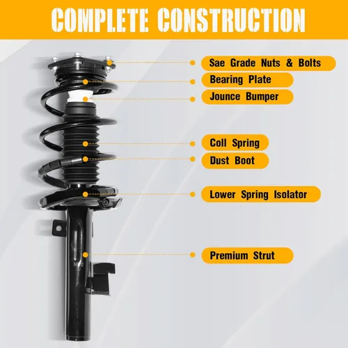 Miniatura 5 de Conjunto de puntales delanteros con resortes helicoidales de repuesto para Mazda 3 2004-2013 y Mazda 5 172263 172264 2006-2010, juego de 2
