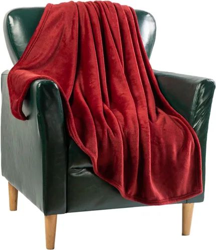 Miniatura 8 de Manta de franela de forro polar, tamaño King, color morado, para todas las estaciones, ligera, acogedora, súper suave, de lujo para sofá o cama
