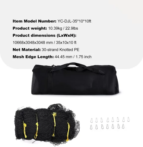 Miniatura 53 de VEVOR Jaula de bateo de béisbol, red profesional de entrenamiento de bateo de béisbol de sóftbol, resistente, resistente, cerrada, de polietileno