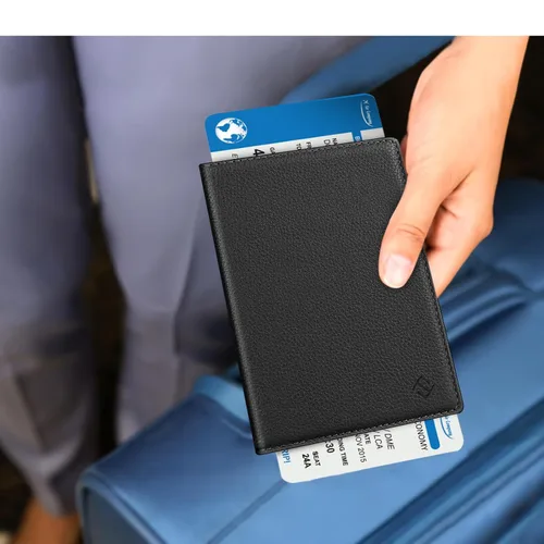 Miniatura 6 de Fintie - Funda para pasaporte, billetera de viaje delgada con bloqueo RFID, estuche para tarjetas, protector para pasaporte, elementos esenciales