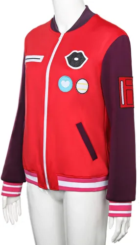 Miniatura 3 de FirstCos Wonder Egg Priority Kawai Rika - Sudadera con capucha para cosplay, diseño de girasoles rojos