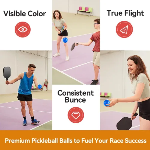Miniatura 2 de Fizzazzle Indoor Pickleball Balls - 4/6 Pack 26 Holes - USAPA Standard - High Resilience & Durability Blue Balls