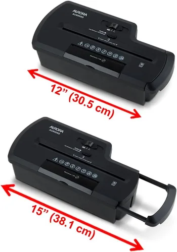 Miniatura 4 de Aurora AU800SD trituradora profesional de corte en tiras para papel/CD/tarjetas de crédito sin papelera, trituración en tiras de 8 hojas sin