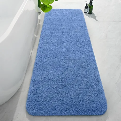 Miniatura 29 de AROGAN Tapete Largo de Baño de Lujo, 24 x 17 Pulgadas, Grueso, Suave y Absorbente, Antideslizante, Respaldo de Goma, Alfombras de Secado Rápido