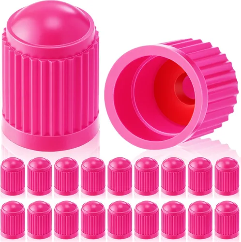 Miniatura 16 de Outus 20 piezas de tapas de vástago de válvula de neumático, tapas de neumático de plástico universales negras para bicicleta, bicicleta, autos