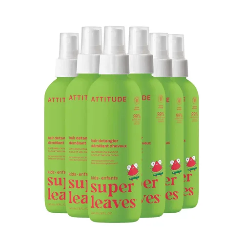 Miniatura 7 de ATTITUDE Desenredante de cabello sin enjuague para niños, producto sin enjuague verificado por EWG, ingredientes a base de plantas y minerales