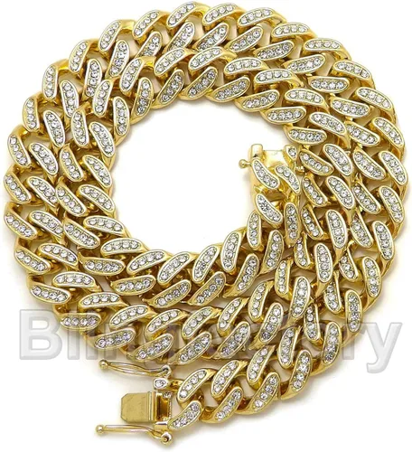 Miniatura 6 de Blingfactory - Collar con colgante de Santa Bárbara de hip hop, 0.472in, 18.0in
