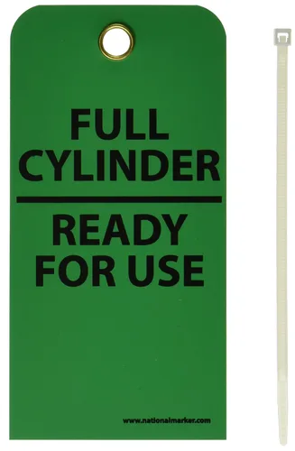 NMC RPT36G - Cilindro completo - Etiqueta lista para usar - [Paquete de 25] 3 pulgadas x 6 pulgadas. Etiqueta de inspección de vinilo de 2 lados con