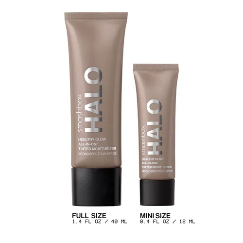 Miniatura 5 de Smashbox Halo Healthy Glow Tinted Moisturizer with SPF 25 24-Hour Hydrating Buildable Coverage with a Natural Dewy Finish, Hyaluronic Acid &