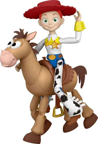 Miniatura 6 de Mattel Disney and Pixar Toy Story 5 - Figuras de acción de 7 pulgadas, 2 unidades, Jessie & Bullseye, sombrero de vaquero extraíble