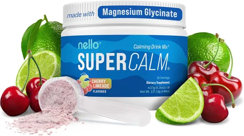 Miniatura 19 de Nello Supercalm - Mezcla de bebida en polvo, reductor de cortisol y ayuda para dormir, L Teanina, Ashwagandha Ksm-66, Magnesio Glicinato, Vitamina