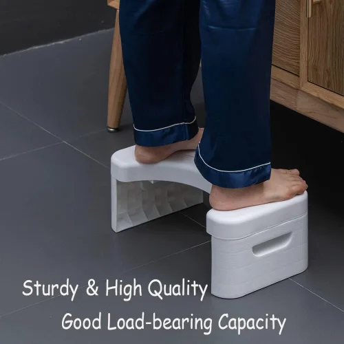 Miniatura 3 de Taburete de inodoro plegable de 7 pulgadas, taburete para excrementos en cuclillas, taburete de baño, escalones de asistencia para el inodoro, se