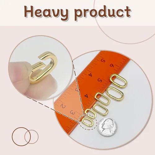 Miniatura 3 de OHINGLT 10 piezas de cierres de colgante con clip mosquetón – cierre y cierres de collar de oro de 18K, conector de encanto de pulsera para mujeres