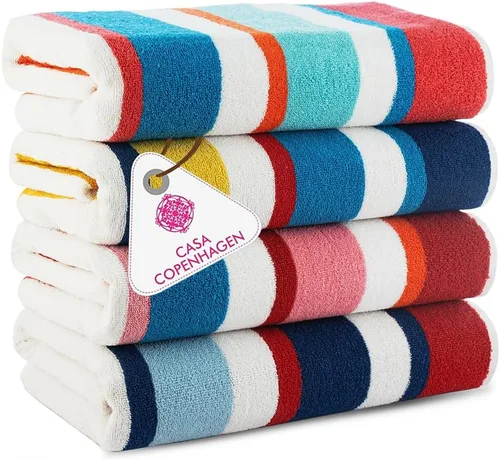 Miniatura 50 de CASA COPENHAGEN Solitaire Juego de 6 toallas - Negro, 600 GSM 2 toallas de baño 2 toallas de mano 2 toallitas, diseñadas en Dinamarca, hechas