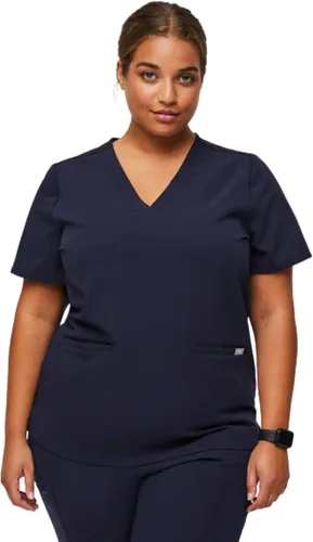 Miniatura 7 de FIGS Casma Scrub Tops para mujer ajuste clásico 3 bolsillos elástico en cuatro direcciones antiarrugas para mujer