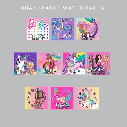 Miniatura 4 de Accutime Barbie - Reloj inteligente para niños con pantalla táctil de aprendizaje educativo, juguete para niñas, niños, niños pequeños, cámara