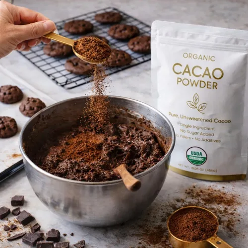 Miniatura 4 de Tozzy Cacao orgánico en polvo sin azúcar, cacao puro orgánico USDA, un solo ingrediente, sin azúcar añadido, rico sabor a chocolate para hornear
