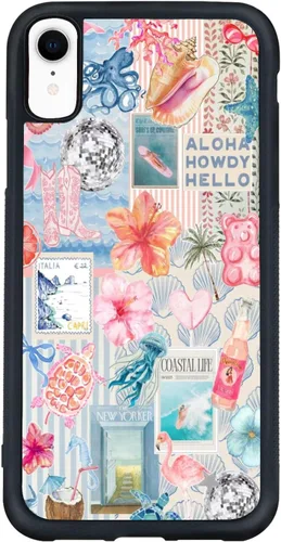 Miniatura 313 de Funda de teléfono de playa de verano a prueba de golpes y protectora con hibisco, bonitas fundas de teléfono para iPhone XR jamaica (Hibiscus Flower)