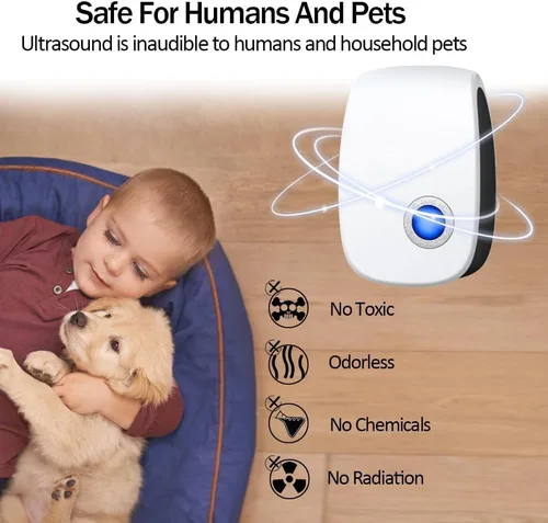 Miniatura 5 de Control ultrasónico de plagas electrónico repelente de plagas, enchufe repelente sónico para interiores para roedores, cucarachas, insectos