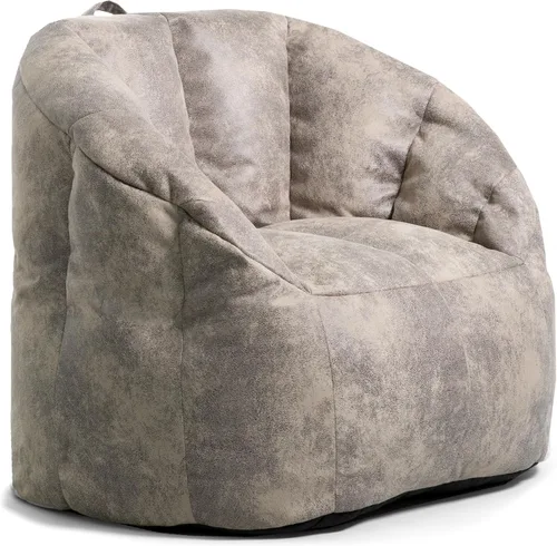 Miniatura 11 de Big Joe Milano - Silla de Puf con Cuero Montana Negro Vibe