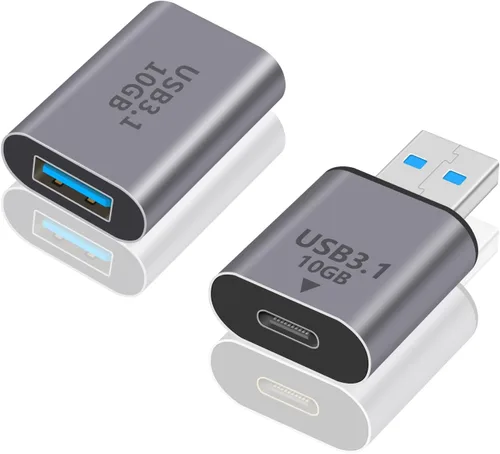 Miniatura 8 de Duttek Adaptador USB C hembra a USB hembra 3.1 Gen2, 10Gbps bidireccional tipo C a tipo A, adaptador OTG compatible con sincronización de datos