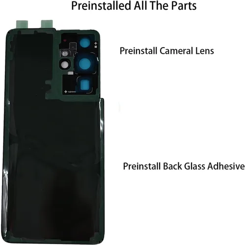 Miniatura 4 de Reemplazo de cristal trasero para Samsung Galaxy S21 Ultra para Samsung Galaxy S21 Ultra, repuesto con lente de cámara preinstalada + herramientas
