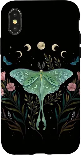 Miniatura 5 de Funda estética Witchy Luna Moth Flower Floral Moon Phases para iPhone 13