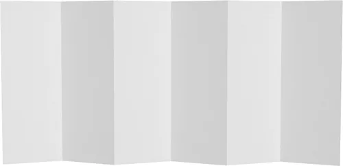 Miniatura 11 de Pantalla plegable temporal de cartón blanco de 6 pies de alto, 4 paneles