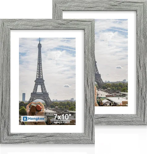 Miniatura 135 de Hongkee - Juego de 2 marcos de fotos, HK042515-MD5.5X8.5-BK(2PK)