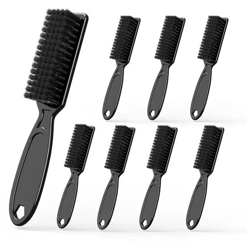 Miniatura 9 de SQULIGT 6 unids peluquero Clipper cepillo cuchilla recortadora cepillo de limpieza conjunto plumero manicura nylon cepillo herramienta de peinado