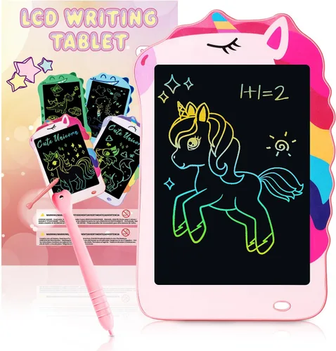 Miniatura 8 de Tableta de escritura LCD con juguetes de dinosaurio para niños, juguetes azules para niños pequeños con tablero de dibujo, juguete educativo