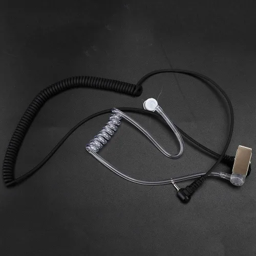 Miniatura 4 de Auricular de radio para aplicación de la ley, cable de auriculares de 0.098 in, línea de auriculares, solo escucha, tubo de aire para walkie talkie