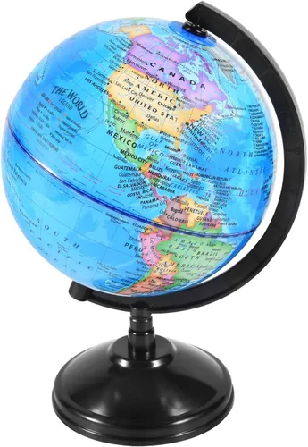 Miniatura 10 de KISEER Globo de mundo giratorio de 4 pulgadas con soporte para niños, aprendizaje de geografía, aula, educación u oficina, decoración del hogar