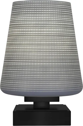 Miniatura 3 de Toltec Lighting Luna Accent - Lámpara de mesa, acabado grafito, cristal cuadrado de burbujas ahumadas de 3.5 pulgadas