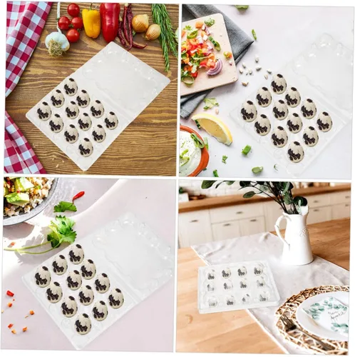 Miniatura 6 de Zerodeko 100 cajas de huevos de codorniz Caja de huevos de codorniz seco Cartones de huevos Soporte de huevo de codorniz